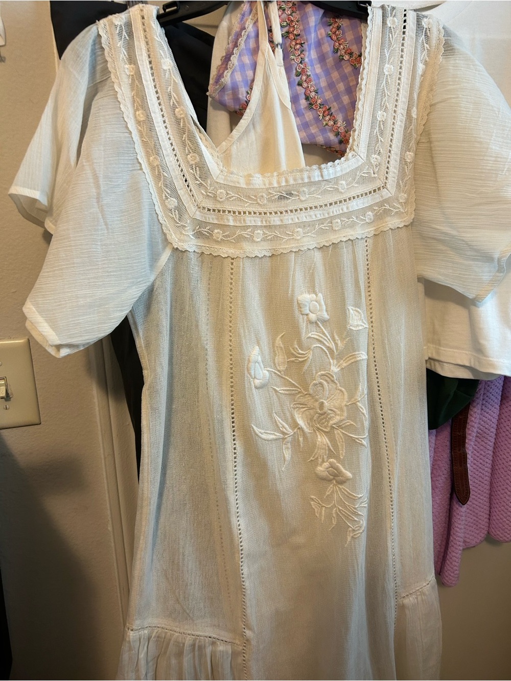Free People NEW White Embroidered Maxi Dress - Picture 12 of 13